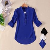Camisa de Seda Manga Longa