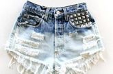 Shorts Destroyed Estonado Com Tachas Rasgados Modaverao 2014