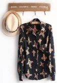 Camisa Cruz Chiffon Seda Musseline Estampada Print